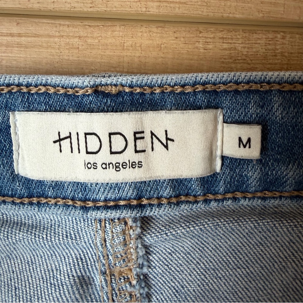 Hidden Los Angeles Womens Jean Mini Skirt Size Medium - Picture 3 of 5